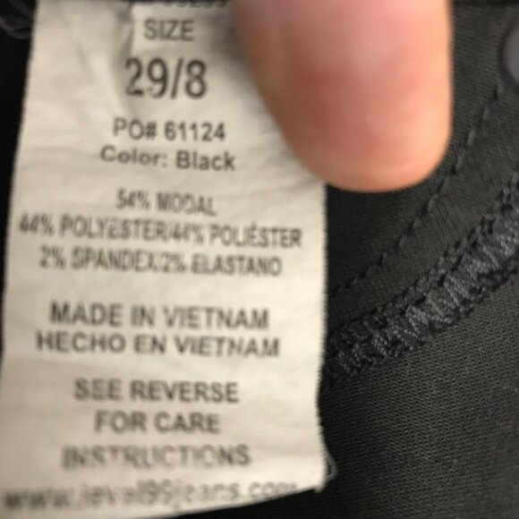 LEVEL 99 Skinny Black Ankle Pant Women 8/29 Wool Cotton Stretch Blend - Picture 10 of 13